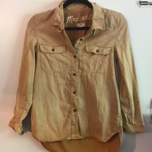 Madewell Camel Canvas Shirt